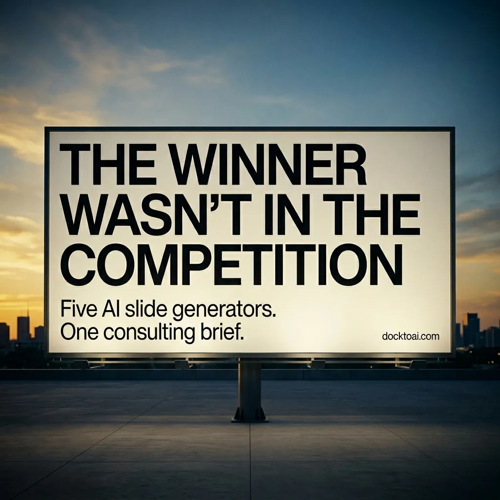 The Best AI for a Consulting Market-Research Deck Isn't a Slide Tool