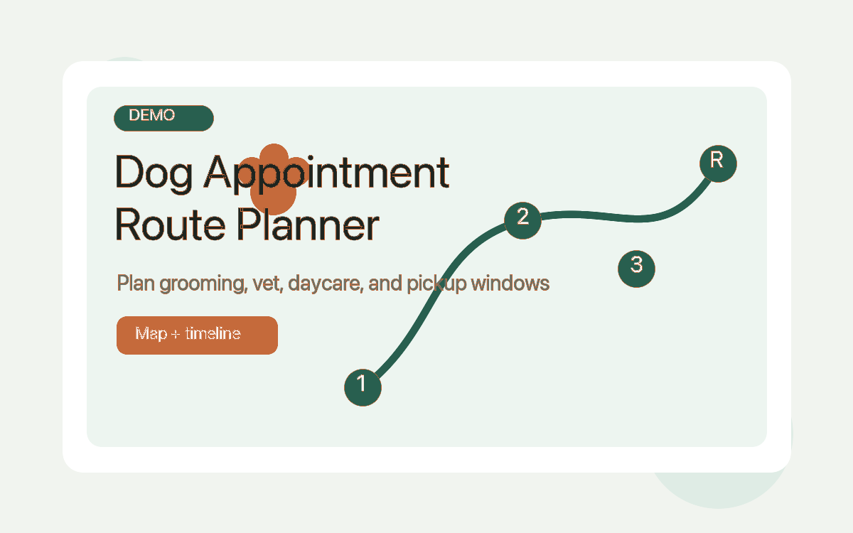 Dog Appointment Route Planner